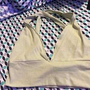 adorable shein top, light green